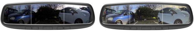 Rearview mirrors side by side