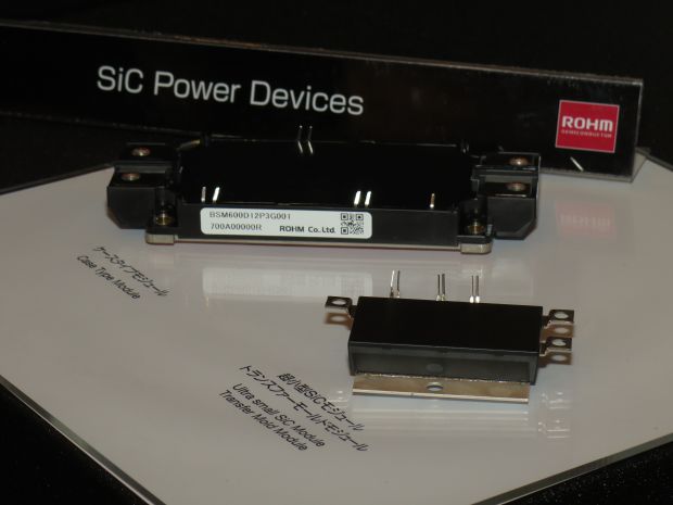 Rohm Semiconductor nutzte die CES, um ausgewählten Besuchern die dritte Generation seiner SiC-Power-Module vorzustellen.