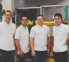 Das drag&bot-Gründerteam: (v.l.) Martin Naumann, Pablo Quilez, Witalij Siebert und Daniel Seebauer 