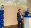 Mark Burr-Lonnon, Senior V.P. Global Sales and Service, Mouser Electronics, begrüßt die Gäste zur Eröffnung des neuen Büros in München.