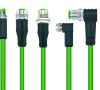 Für die beiden neuen Ethernet-Datenleitungen steht eine umfassende Auswahl mit M8-, M12- und RJ45-Steckverbindern zur Verfügung. Escha