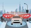 Mittels V2P (Vehicle to Pedestrian) werden Fußgänger und andere Personen in die Kommunikation mit Fahrzeugen eingebunden