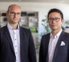 Boris Adlung (Sales/Marketing) und Qian Wang (Managing Director) von Rigol Technologies