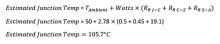 Bild 6: Berechnung der tatsächlichen Sperrschichttemperatur anhand von Umgebungstemperatur, Verlustleistung und thermischer Gesamtimpedanz.